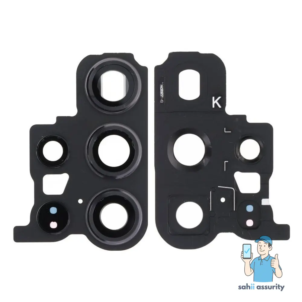 Camera Lens Glass with Frame for Samsung Galaxy S23 Ultra Black